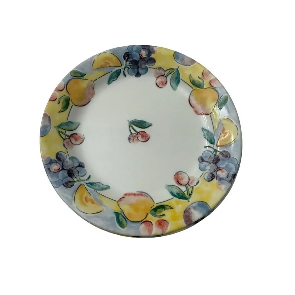 Vintage Corelle by Corning Fruit Basket 7.25” Plates, Set of 8 Salad Plates, Ret